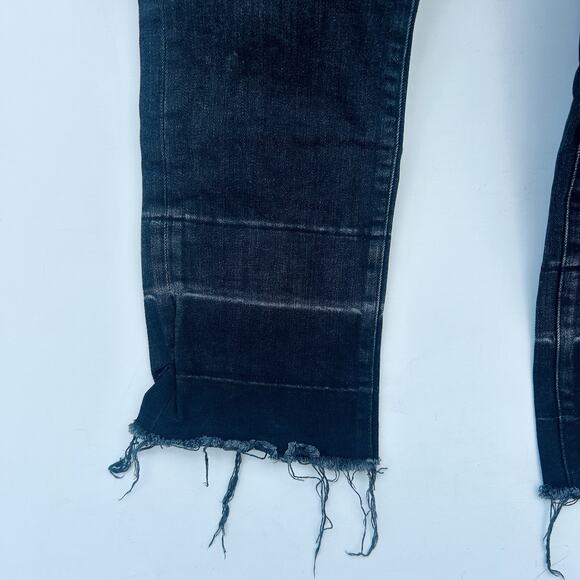 Veronica Beard Ryleigh Slim Straight High Rise Washed Onyx Jeans Black 27 - Picture 7 of 12